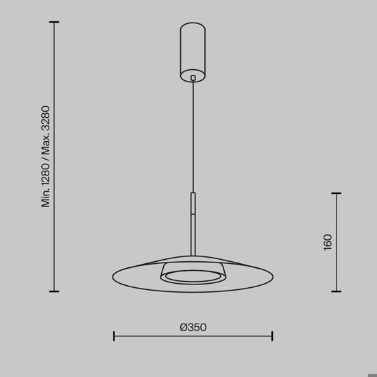 Maytoni el lampada a sospensione led 12w 3000k minimal