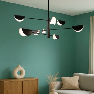 Maytoni mollis lampadario moderno colore nero 8 luci