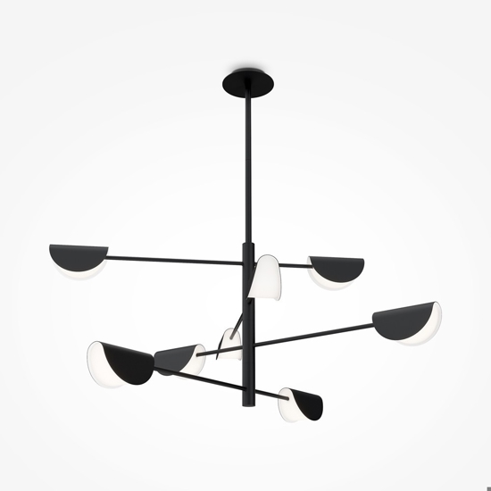 Maytoni mollis lampadario moderno colore nero 8 luci