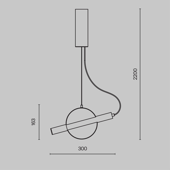 Maytoni enigma lampada a sospensione led 5w 3000k design originale