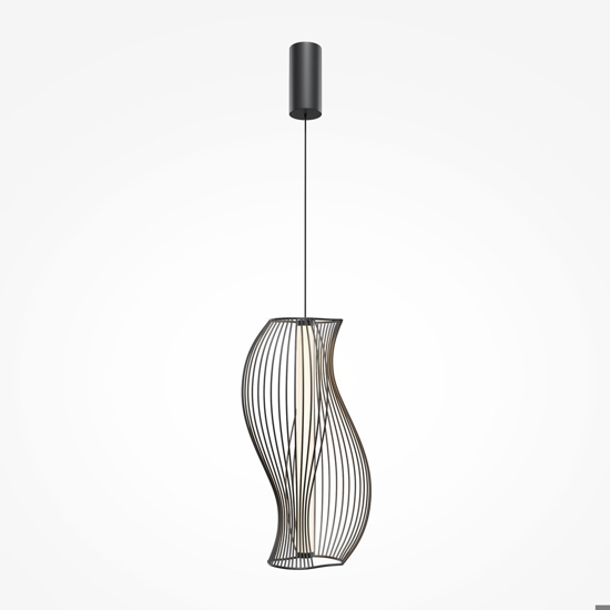 Maytoni shadows lampada a sopensione led 20w 3000k con gabbia decorativa