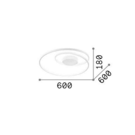 Oz pl dali ideal lux plafoniera bianca led 3000k dali push design