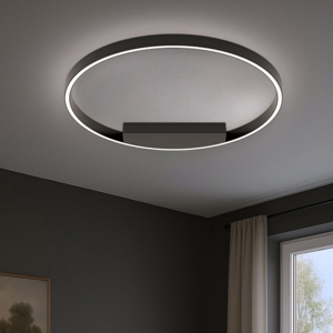 Maytoni rim plafoniera moderna led 37w 4000k circolare nera