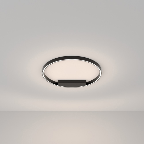 Maytoni rim plafoniera moderna led 37w 4000k circolare nera