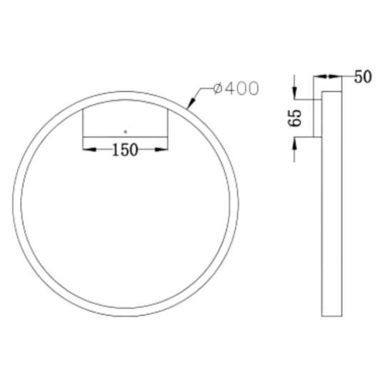 Maytoni rim applique da parete led 25w 3000k tonda moderna