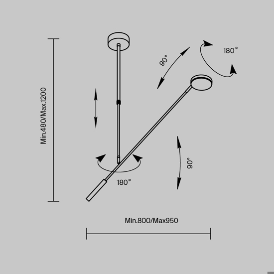 Maytoni fad lampada a sospensione led 8w 3000k per ufficio