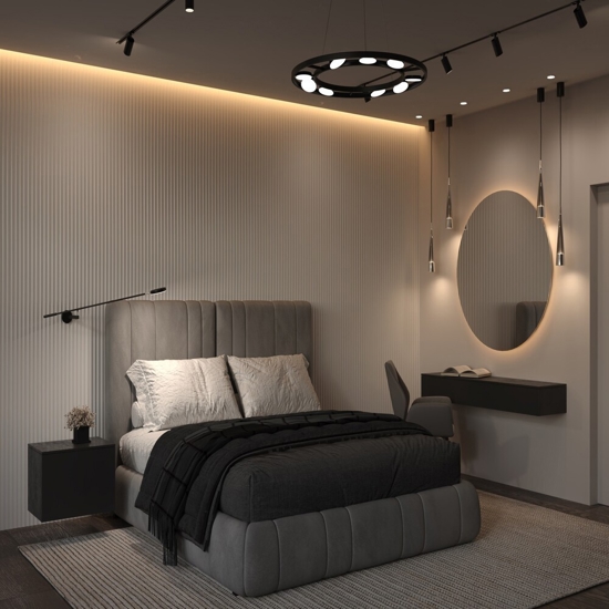 Maytoni fad lampadario led 63w 3000k camera da letto