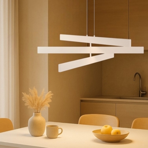 Maytoni origami lampadario da cucina led 46w 4000k bianco orientabile