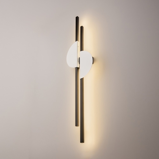 Maytoni skyline applique da parete led 23w 4000k colore bianco e nero