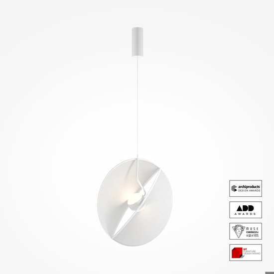 Maytoni reflex lampada a sospensione led 14w 3000k moderna bianca