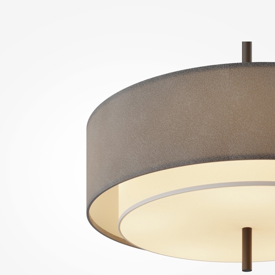 Maytoni bergamo lampadario moderno circolare in tessuto