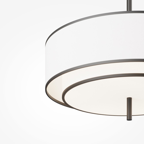 Maytoni bergamo lampadario moderno doppio paralume