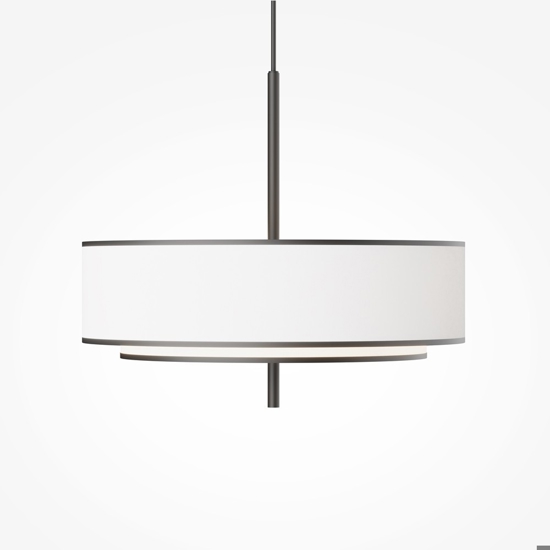 Maytoni bergamo lampadario moderno doppio paralume