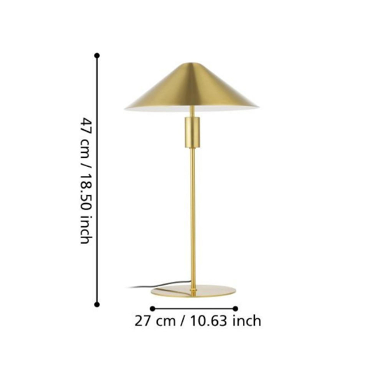 Lampada da tavolo oro elegante led dimmerabile 3000k