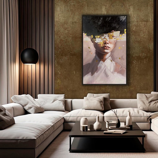 Quadro moderno mistery 150x100 cm pitura olio su tela