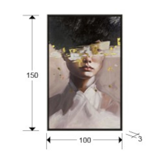 Quadro moderno mistery 150x100 cm pitura olio su tela