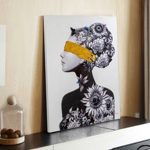 Quadro donna e arte moderna 120x90 cm pittura su tela
