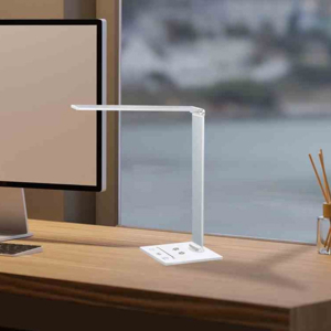 Lampada da scrivania moderna bianca led 3000k 6000k carica induzione