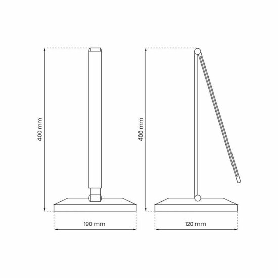 Lampada da scrivania moderna bianca led 3000k 6000k carica induzione