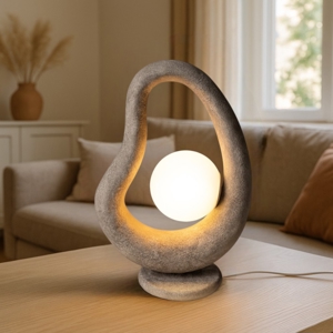 Maytoni opus lampada da tavolo effetto pietra