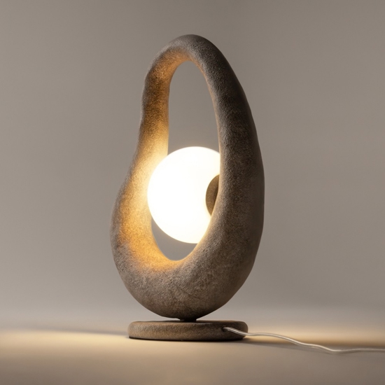 Maytoni opus lampada da tavolo effetto pietra