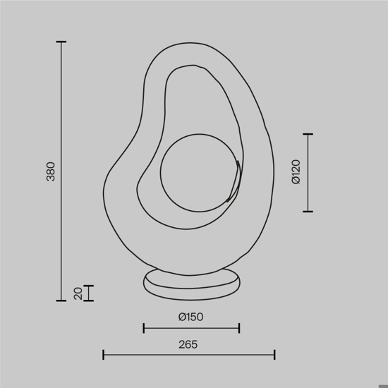 Maytoni opus lampada da tavolo effetto pietra