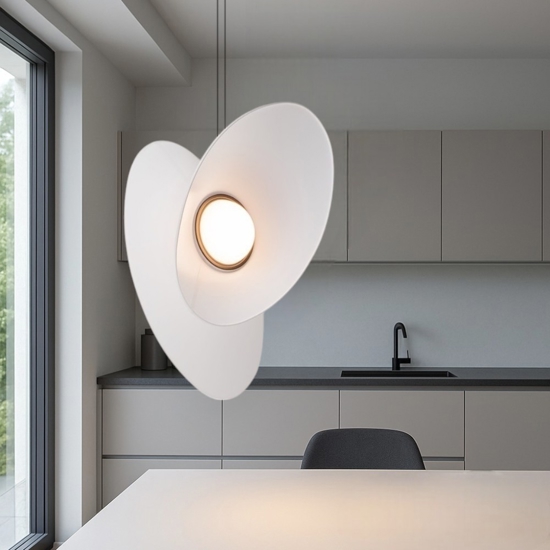 Maytoni evolution lampada led 9w 3000k a sospensione bianca