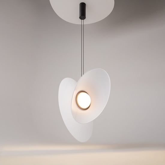 Maytoni evolution lampada led 9w 3000k a sospensione bianca