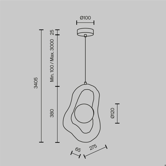 Maytoni opus lampada a sospensione bianca design minimal