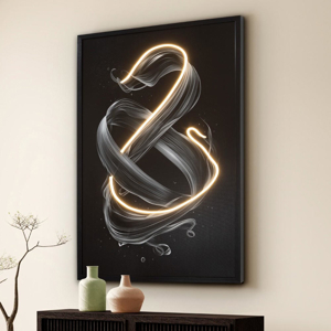 Quadro cinetico con luce led moderno luminoso 120x80 cm