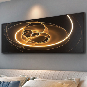 Quadro cosmo con luce design moderno 50x150 cm per soggiorno