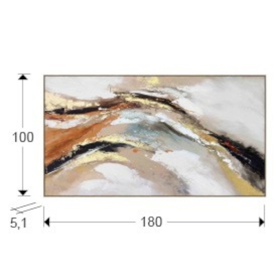 Quadro astratto materico moderno 100x180 cm per soggiorno