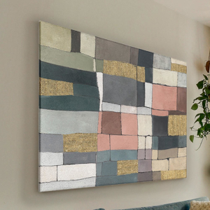 Quadro mosaico moderno dipindo 120x160 cm applicazioni in oro