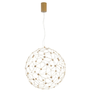 Lampadario moderno sfera oro led 22w 3000k per salotto