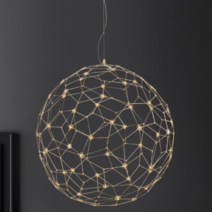 Lampadario sfera sole 80 cm oro led 21w 3000k moderno