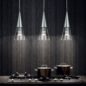 Visualizza i dettagli per Cono sp3 ideal lux lampadario per cucina tre vetri trasparenti fp Cono sp3 ideal lux lampadario per cucina tre vetri trasparenti fp
