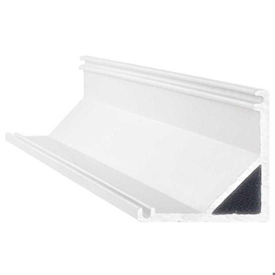 Ideal lux profilo esterno 1mt alluminio angolare rotondo per strip led max 11mm bianco kit diffusore fp