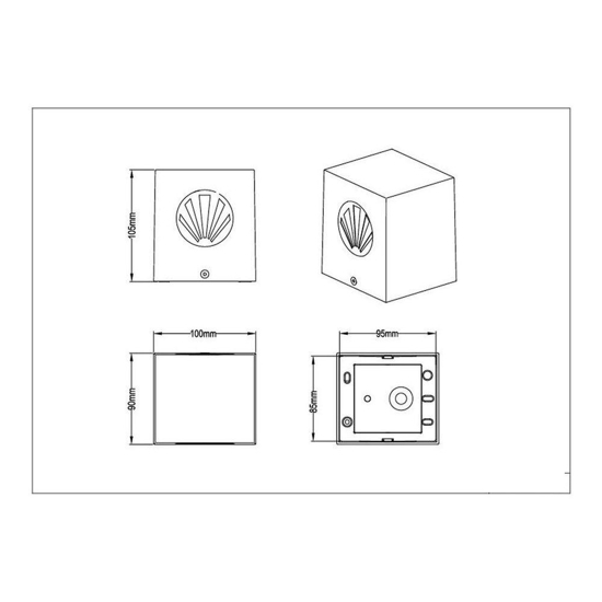 Applique per esterno cubo bianco led 4w 3000k