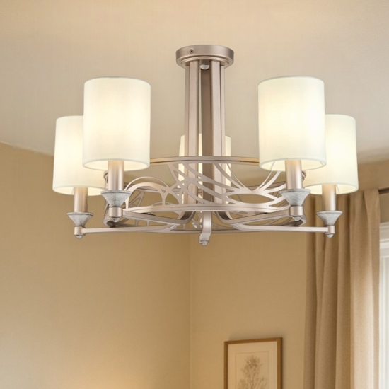 Maytoni vittoria lampadario camera da letto paralumi in tessuto