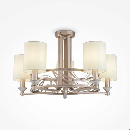 Maytoni vittoria lampadario camera da letto paralumi in tessuto