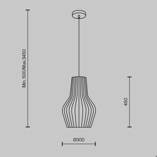 Maytoni roots lampada a sospensione per cucina