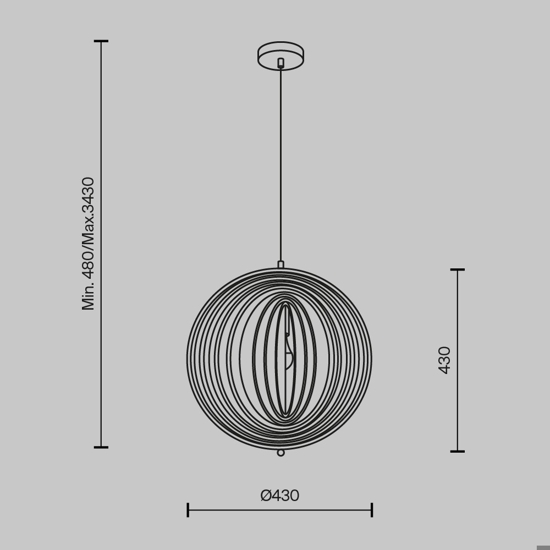 Maytoni roots lampada a sospensione stile nordico