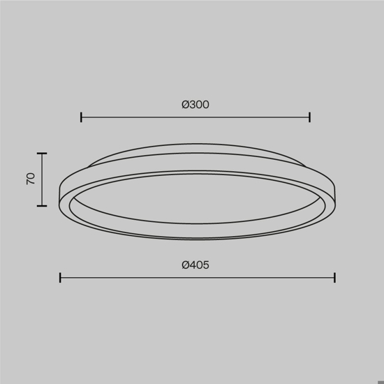 Maytoni orign plafoniera moderna led 27w 3000k pietra naturale tonda