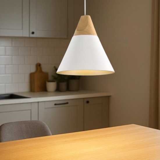 Maytoni bicones lampada a sospensione bianca per cucina