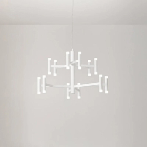 Perenz candles lampadario moderno bianco led 3000k design