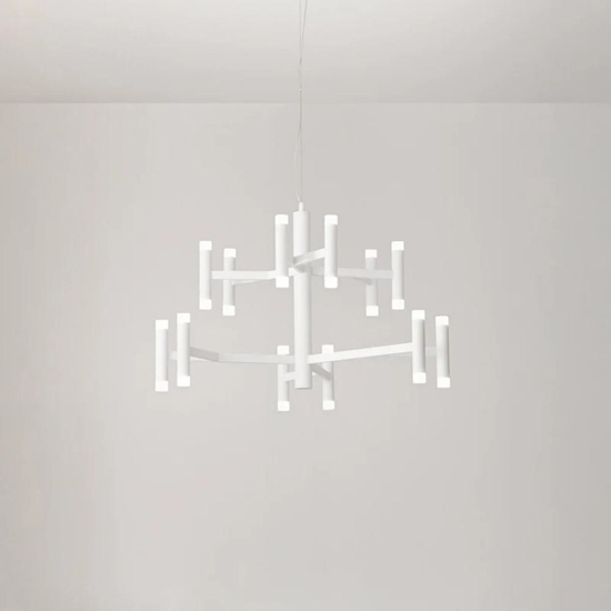 Perenz candles lampadario moderno bianco led 3000k design