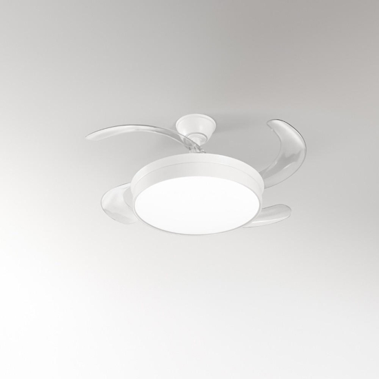 Perenz open plafoniera con ventilatore bianco led cct ambienti da 13 a 20mq