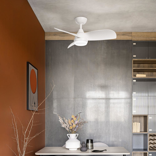 Perenz milo piccolo ventilatore bianco da soffitto ambienti <13mq led cct
