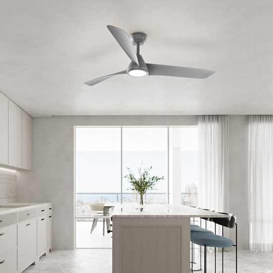 Perenz nora ventilatore da soffitto led cct grigio opaco motore dc ambienti >20mq