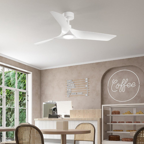 Perenz loki ventilatore bianco da soffitto led cct ambienti >20mq